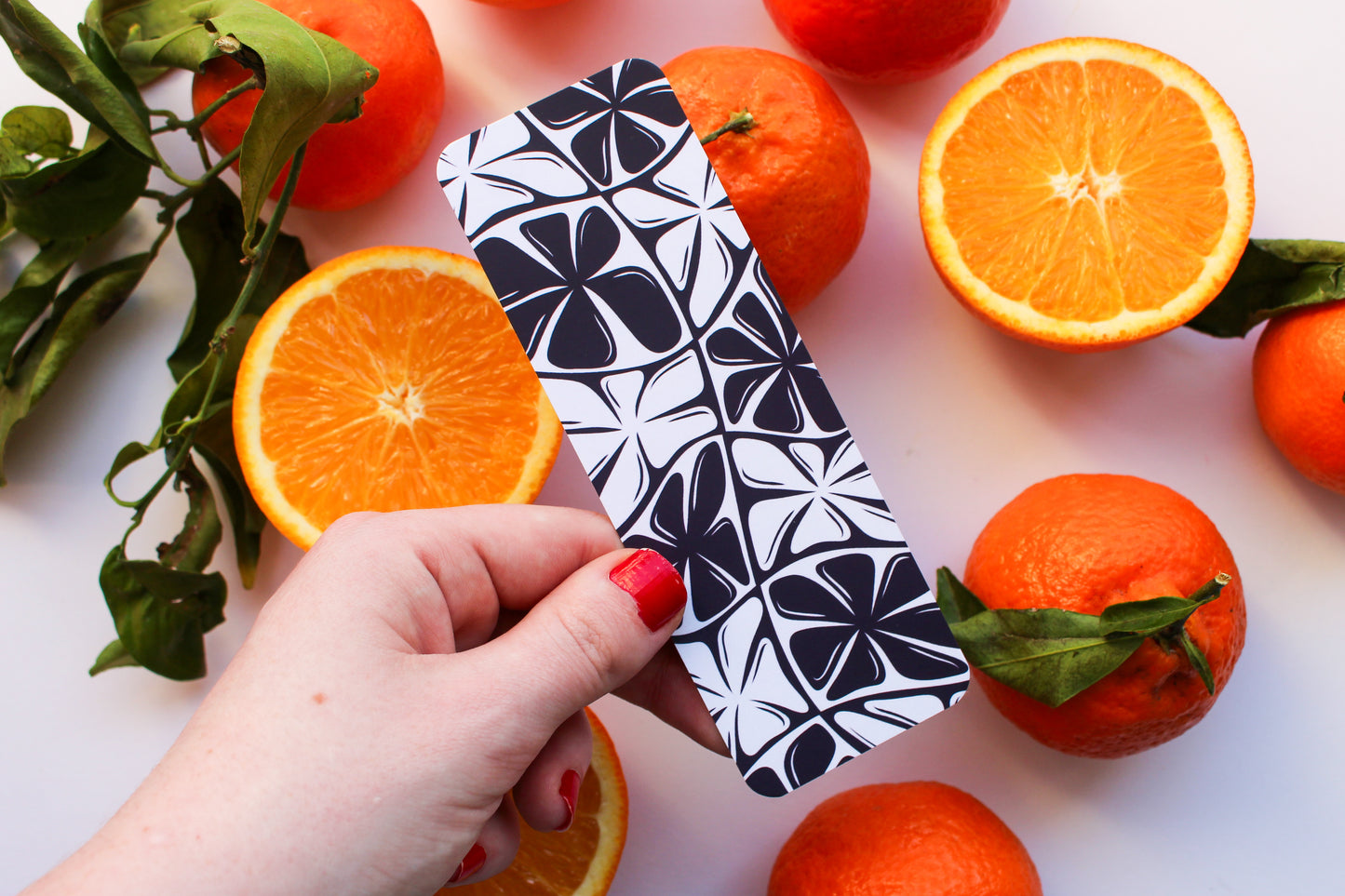 Monochrome Flowers Bookmark