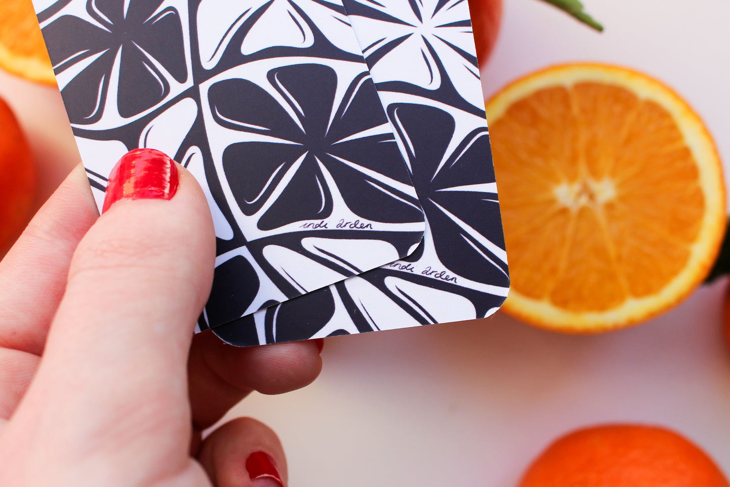 Monochrome Flowers Bookmark