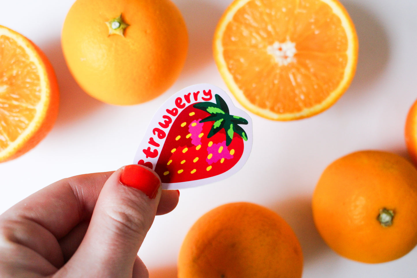 Strawberry Stickers set of three