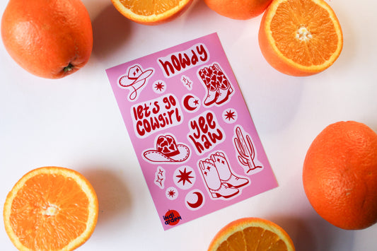 Cowgirl Sticker Sheet