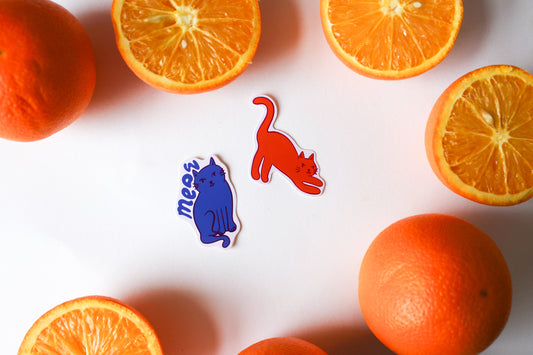 Cat Stickers set of two