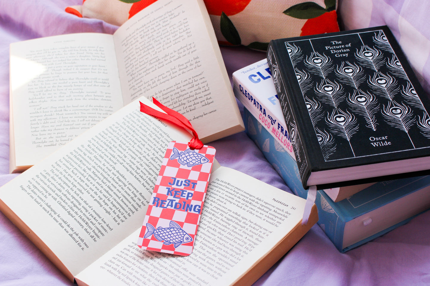 Just Keep Reading Fish Bookmark