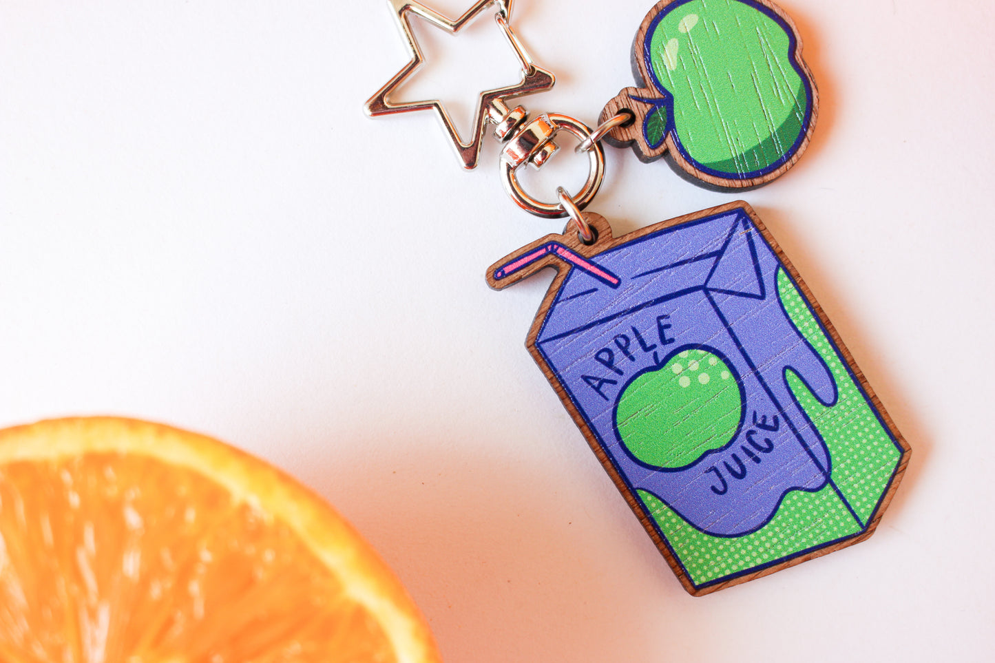 Apple Juice Keyring