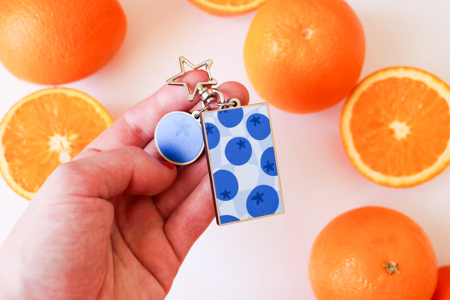 Blueberry Picnic Keyring
