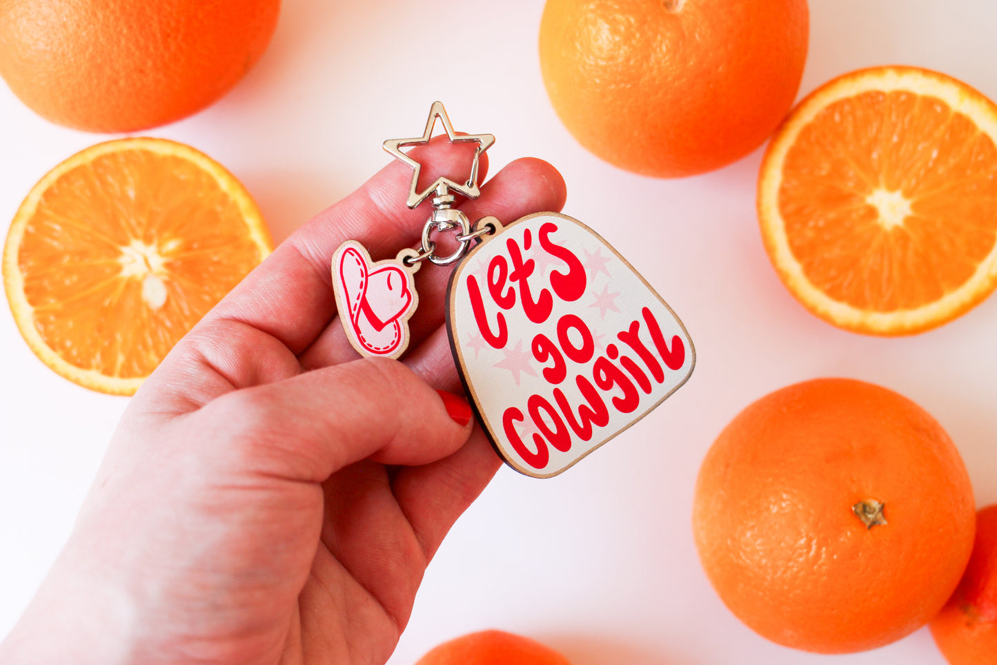 Let's Go Cowgirl Keyring