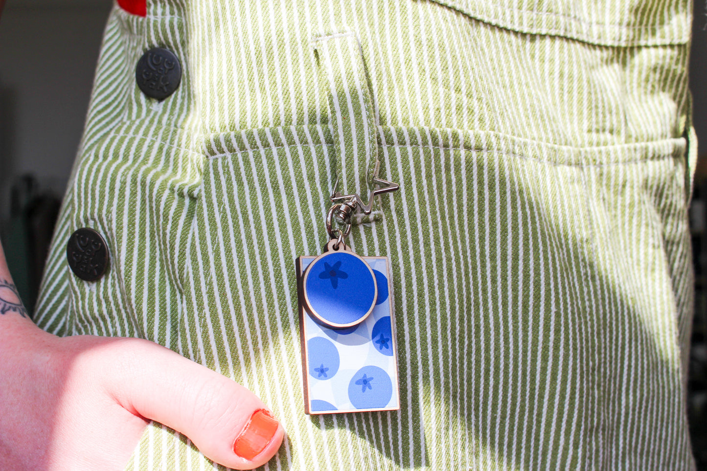 Blueberry Picnic Keyring