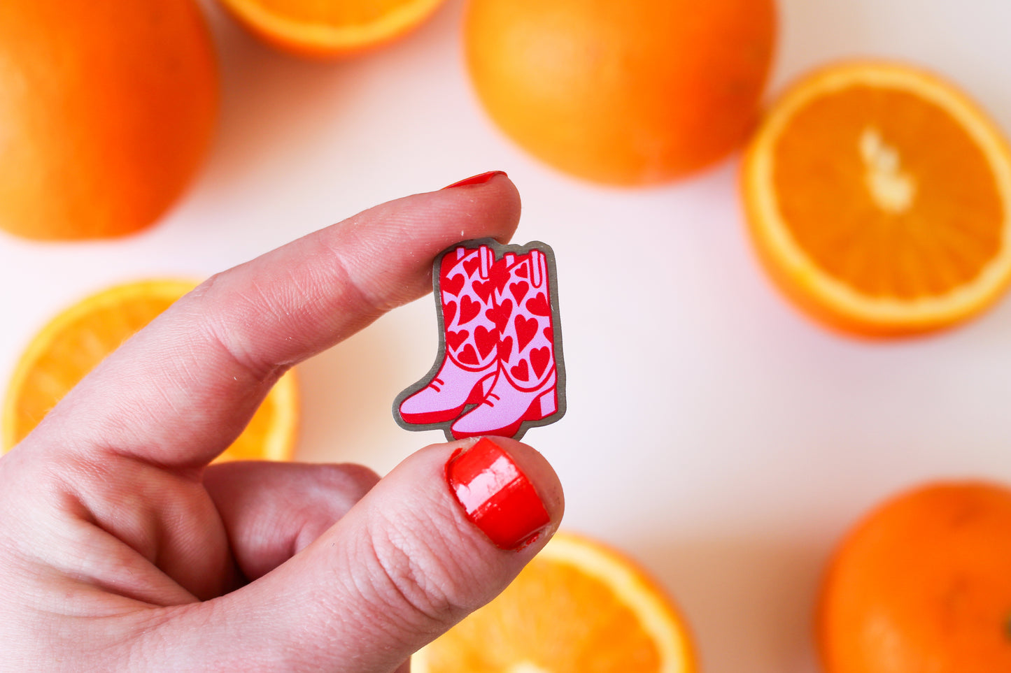 Cowgirl Boots Pin Badge