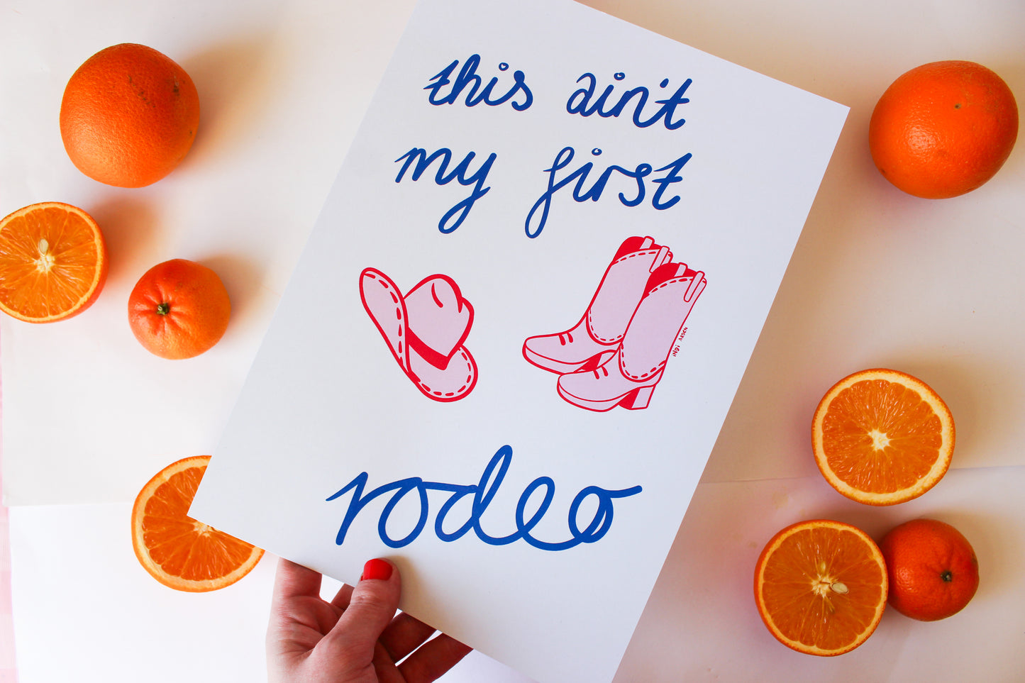 Cowgirl Rodeo A4 Print