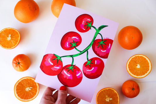 Tomatoes on the Vine A5 Print