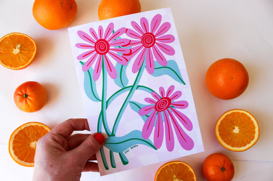 Bunch of Flowers A5 Print