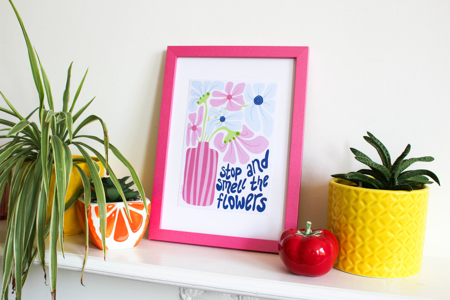 Stop and Smell the Flowers A5 Print