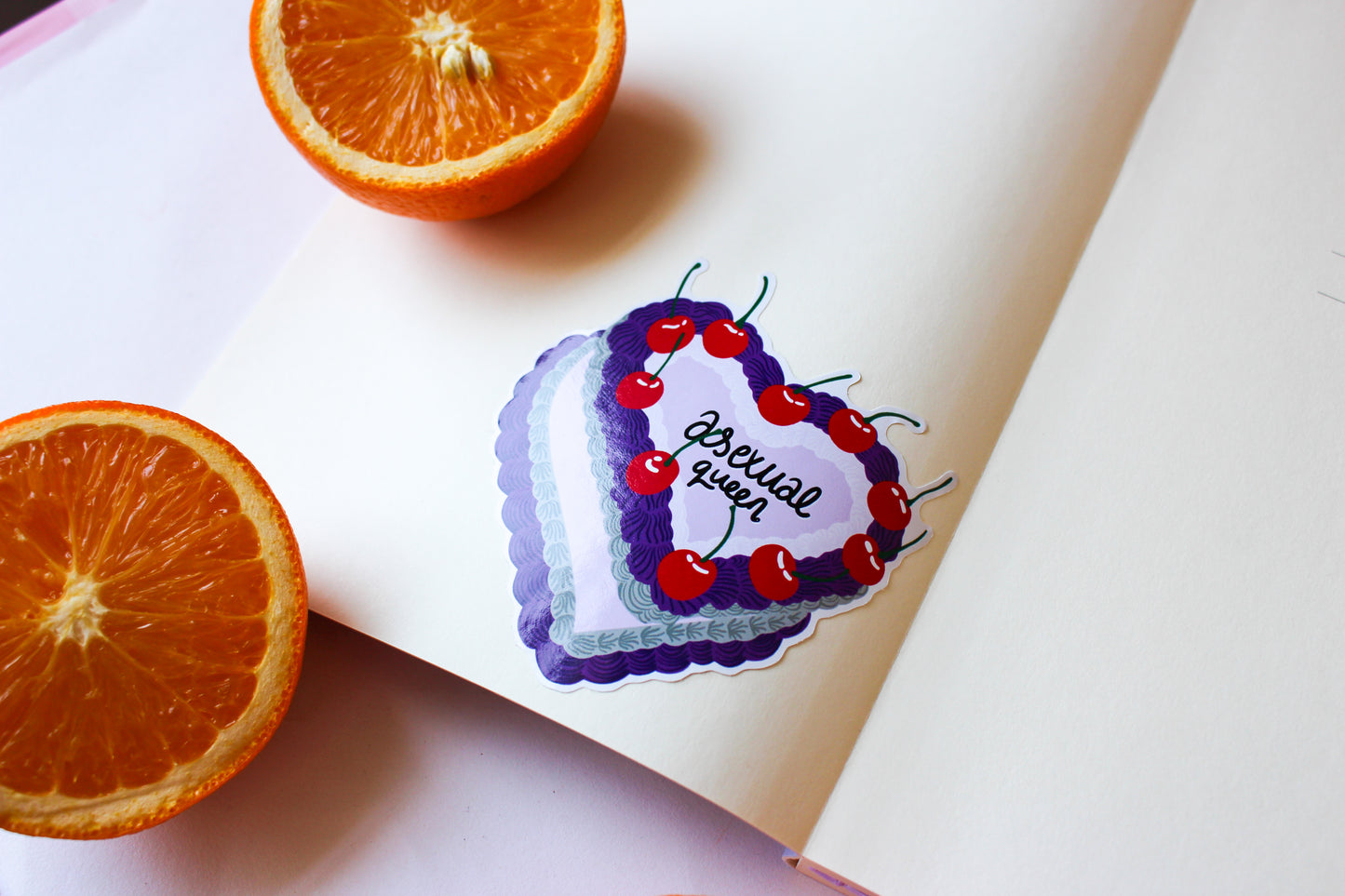 Asexual Vintage Cake Sticker