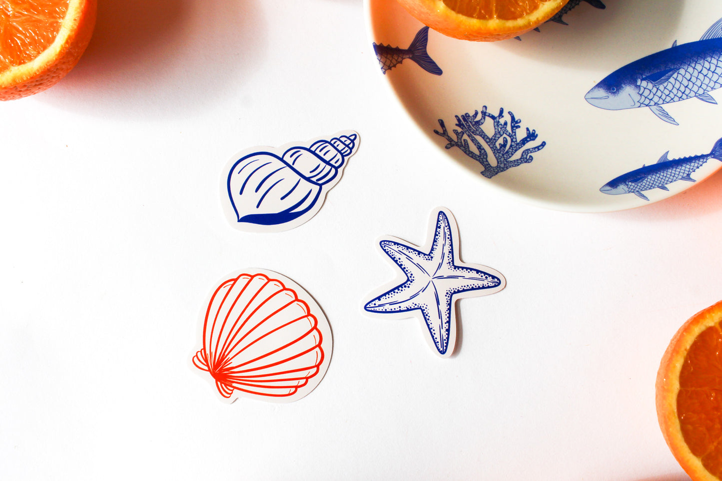 Shell Stickers set of three