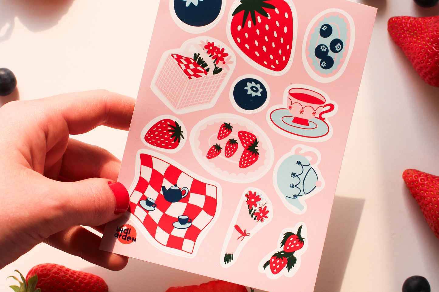 Strawberry Picnic Sticker Sheet