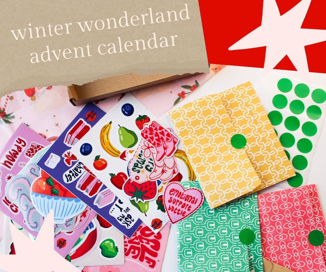 Indi Arden Sticker Advent Calendar 2025 – 25 Days of Festive Stickers for Stationery Lovers