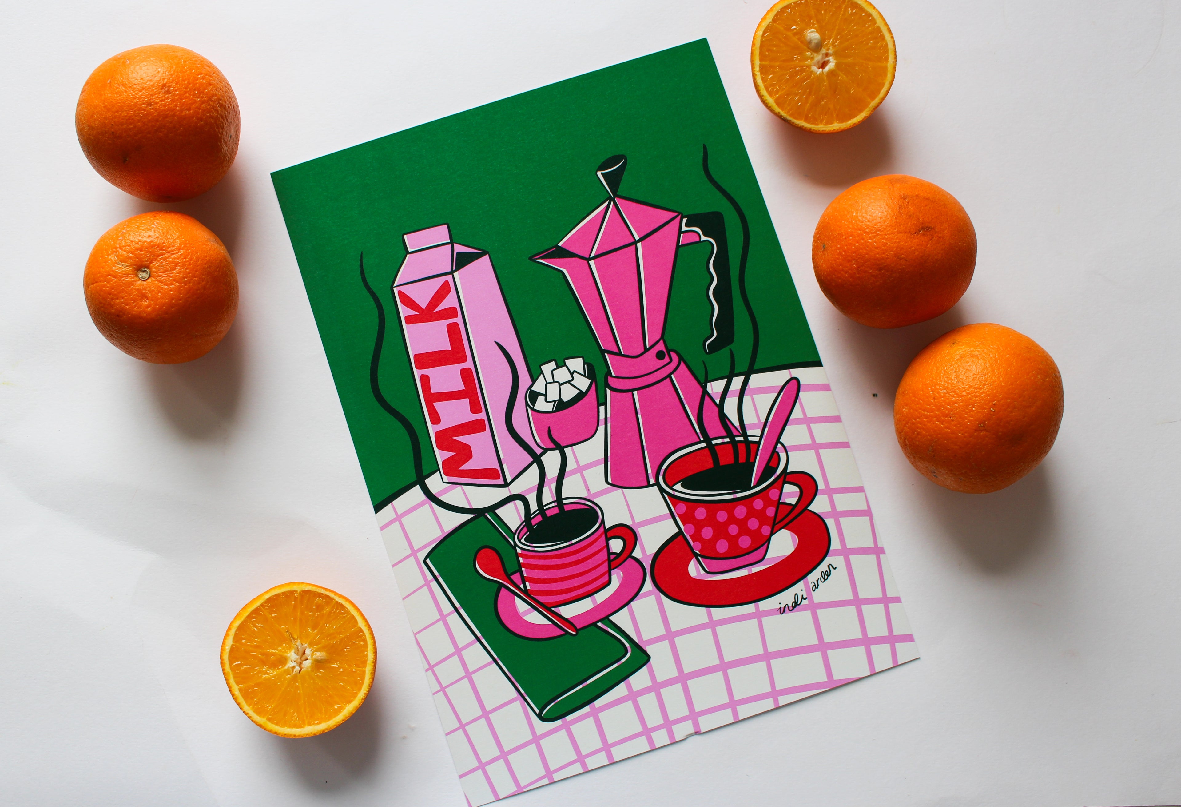 Milk and Coffee A4 Print