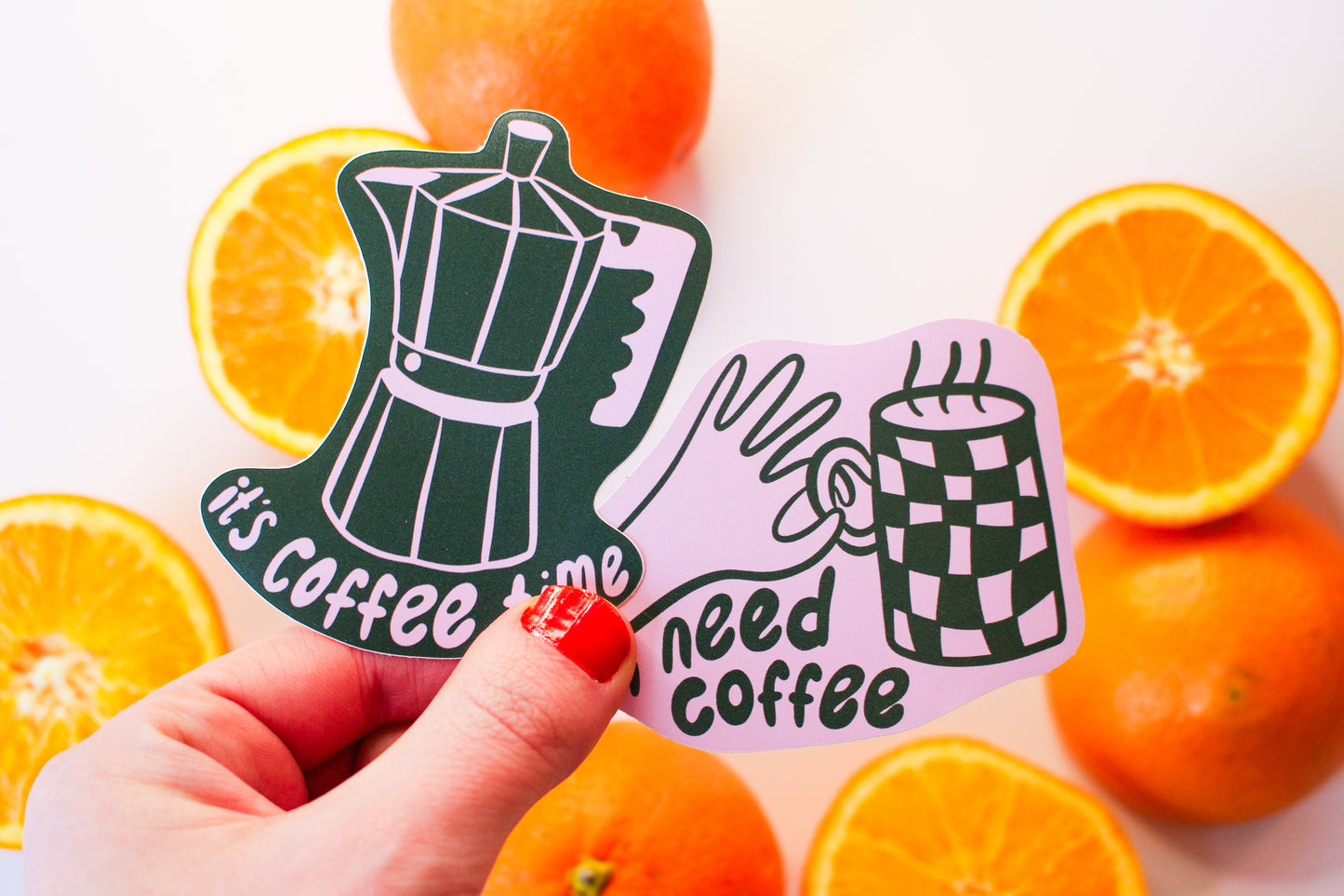 Coffee Stickers set of two
