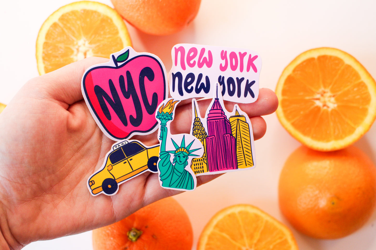 New York Stickers set of five