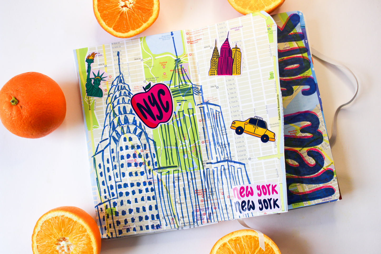 New York Stickers set of five