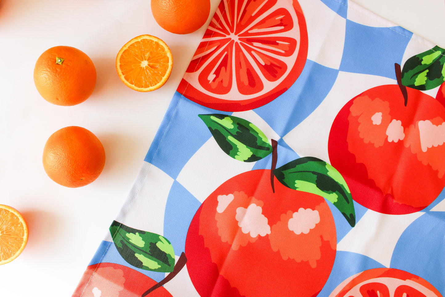Summer Oranges Tea Towel