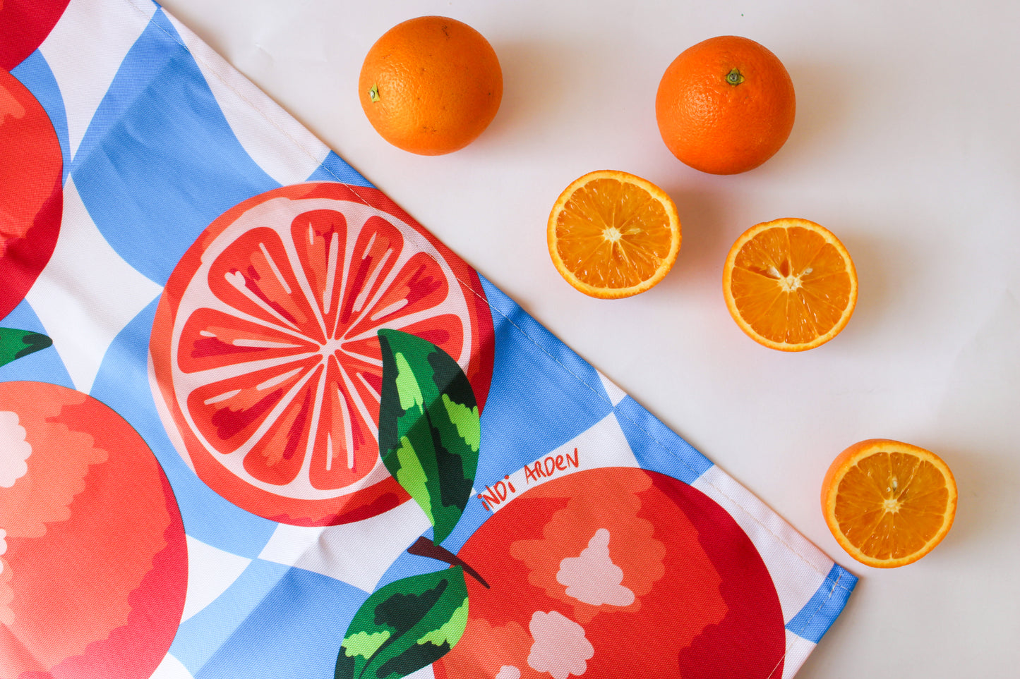 Summer Oranges Tea Towel