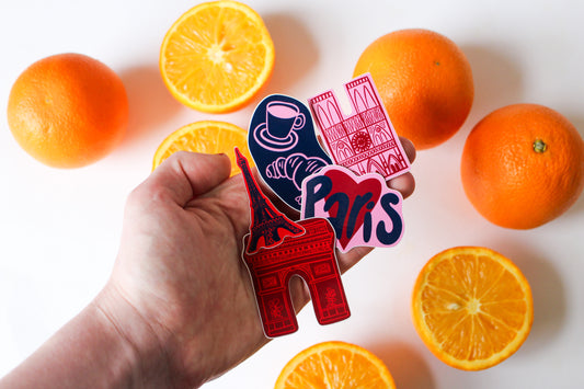Paris Stickers set of five