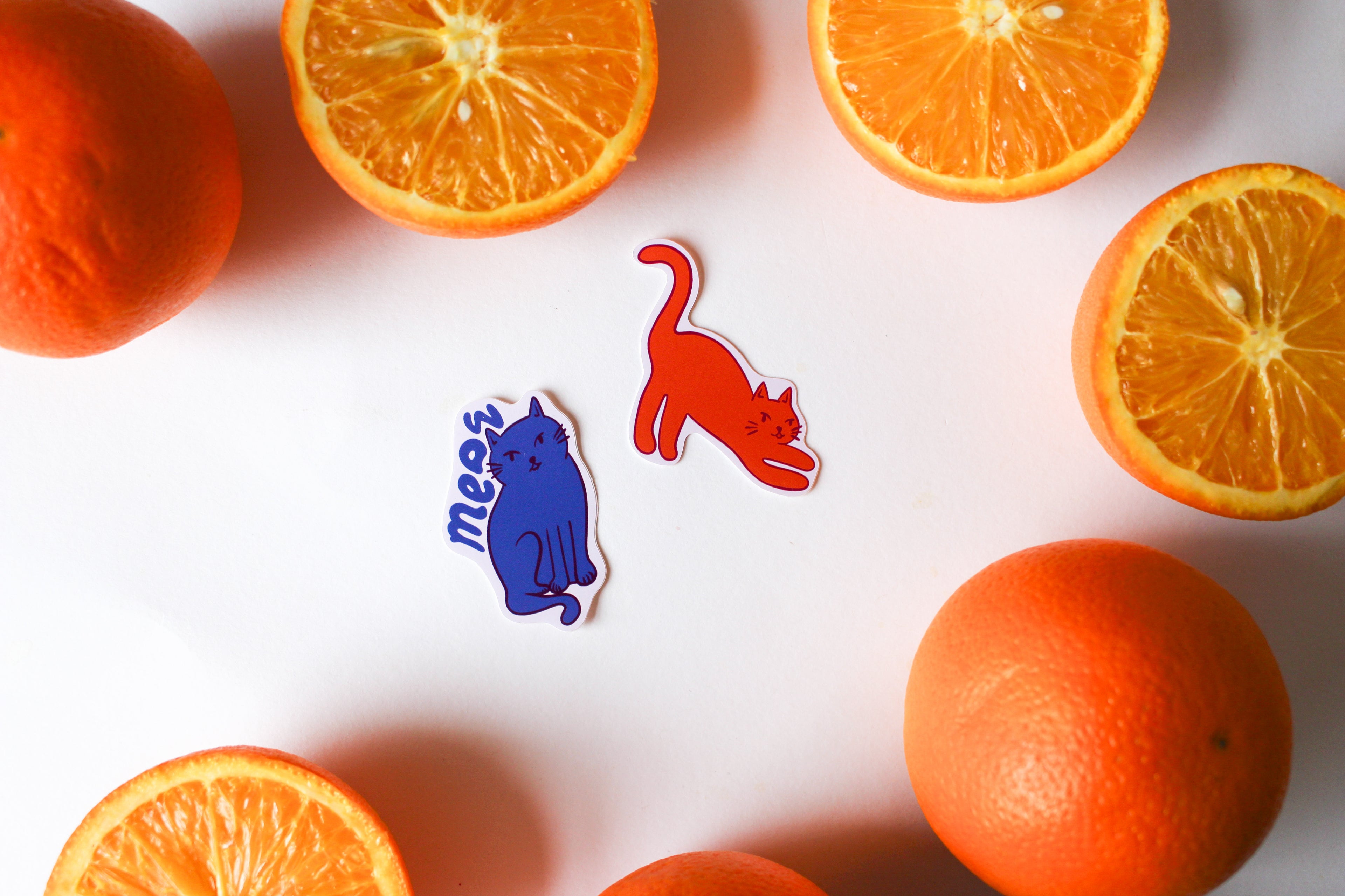 Cat Stickers set of two