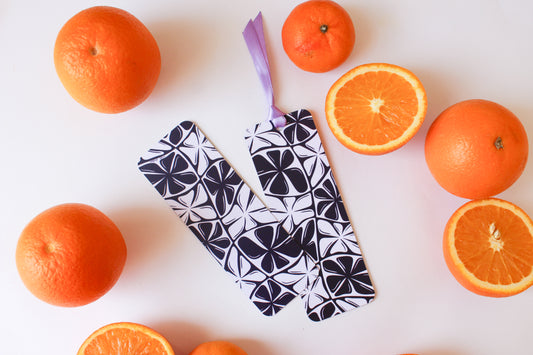 Monochrome Flowers Bookmark