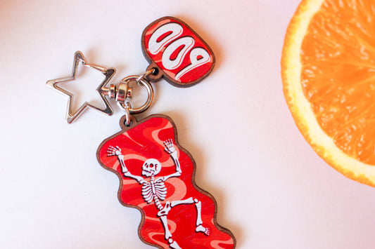 Spooky Scary Skeletons Key Ring
