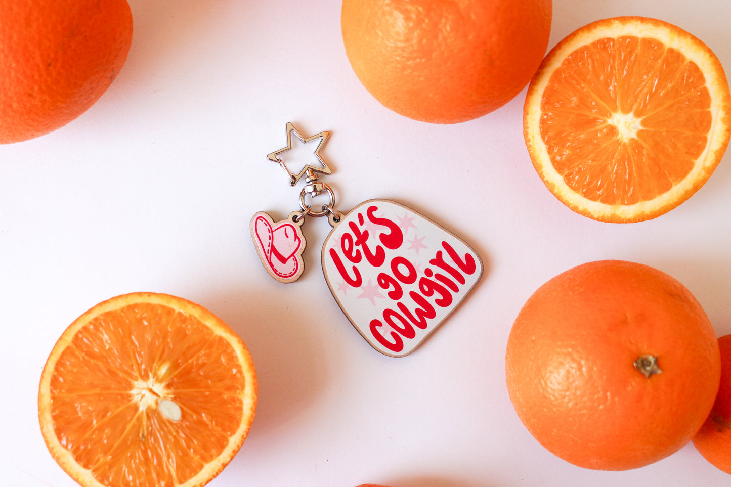 Let's Go Cowgirl Keyring