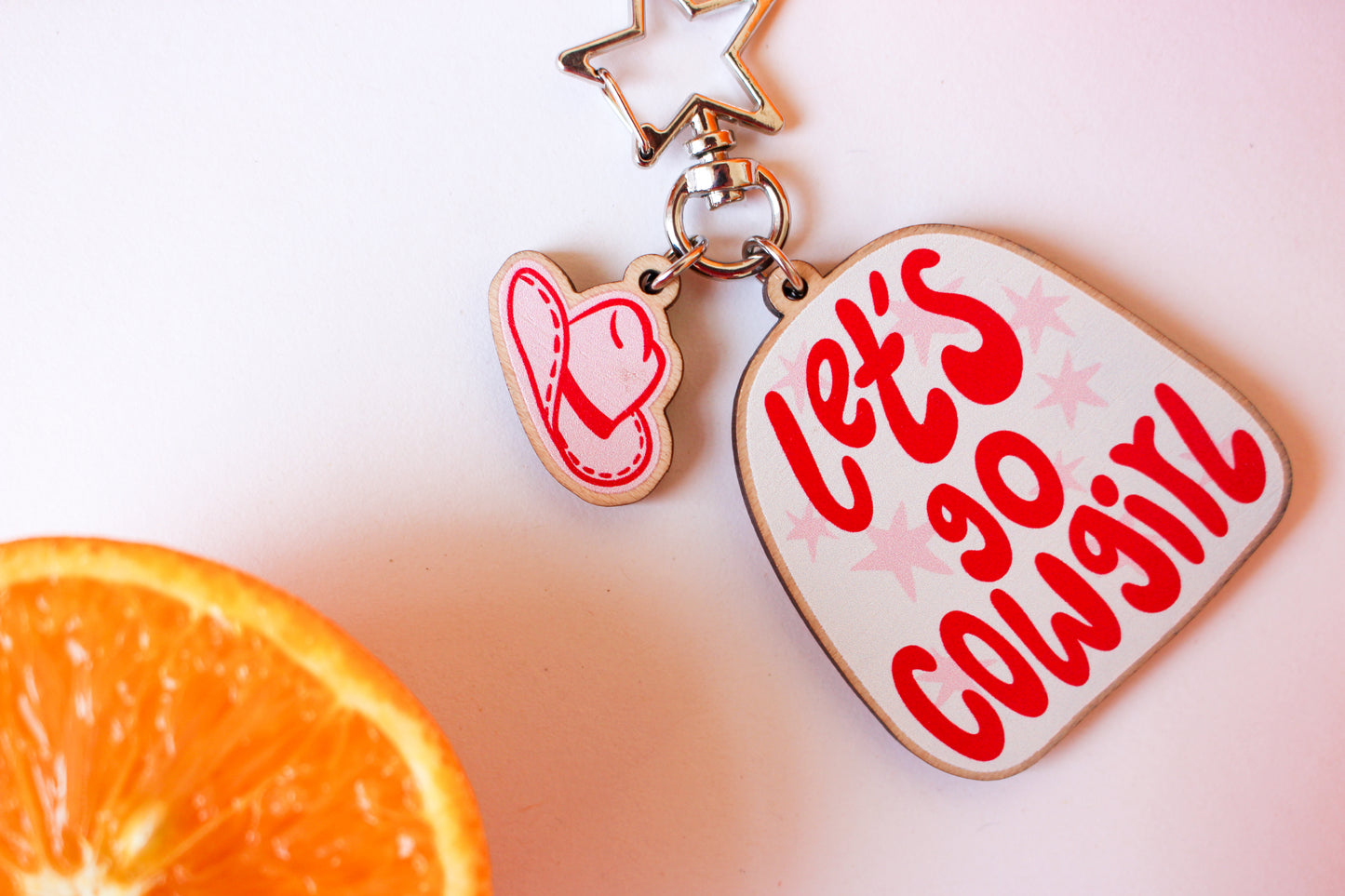 Let's Go Cowgirl Keyring