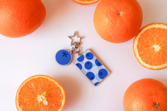 Blueberry Picnic Keyring