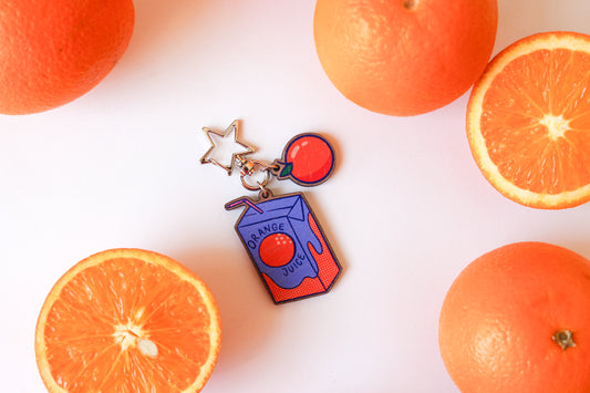 Orange Juice Keyring