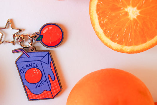 Orange Juice Keyring