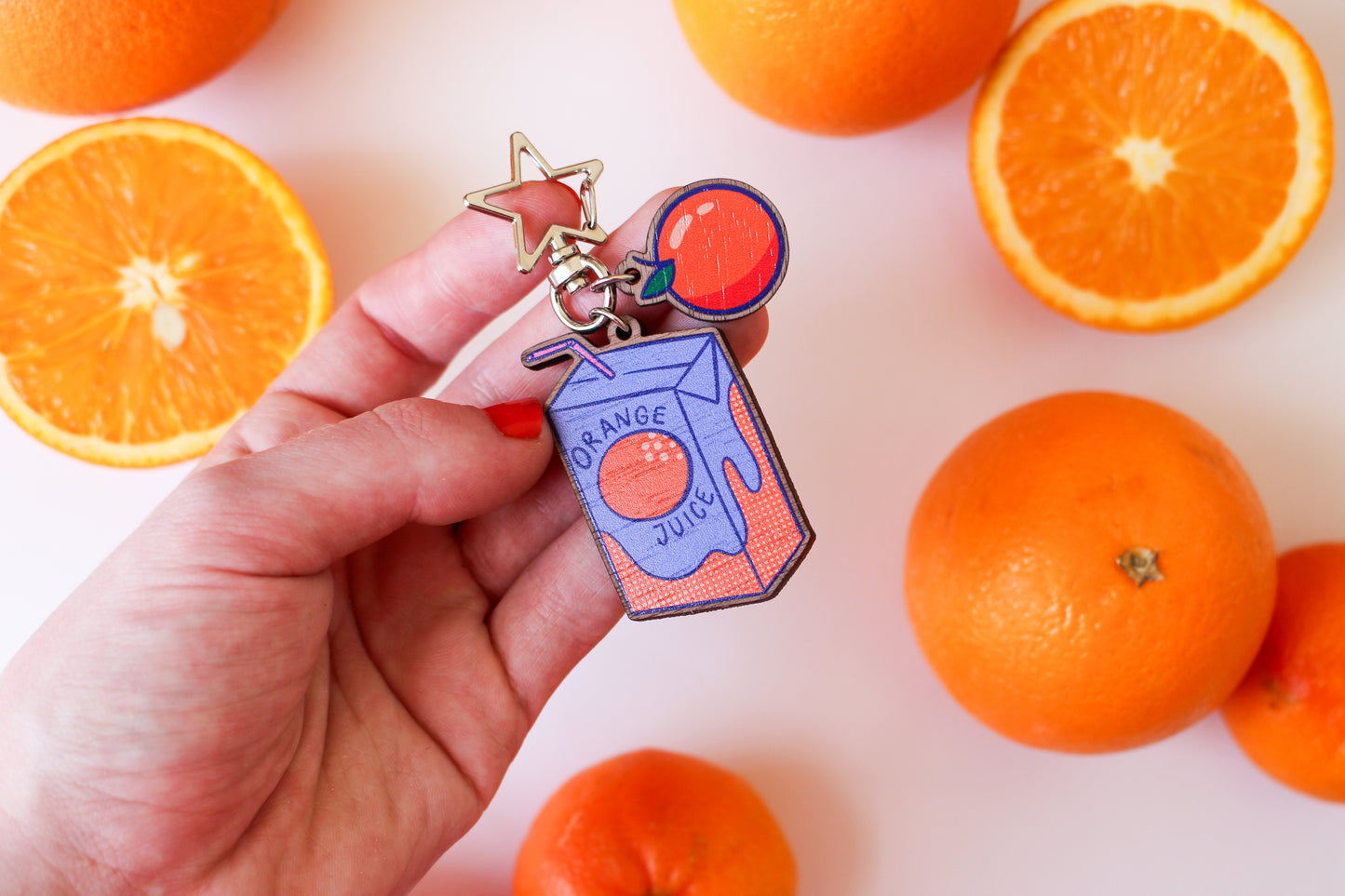 Orange Juice Keyring