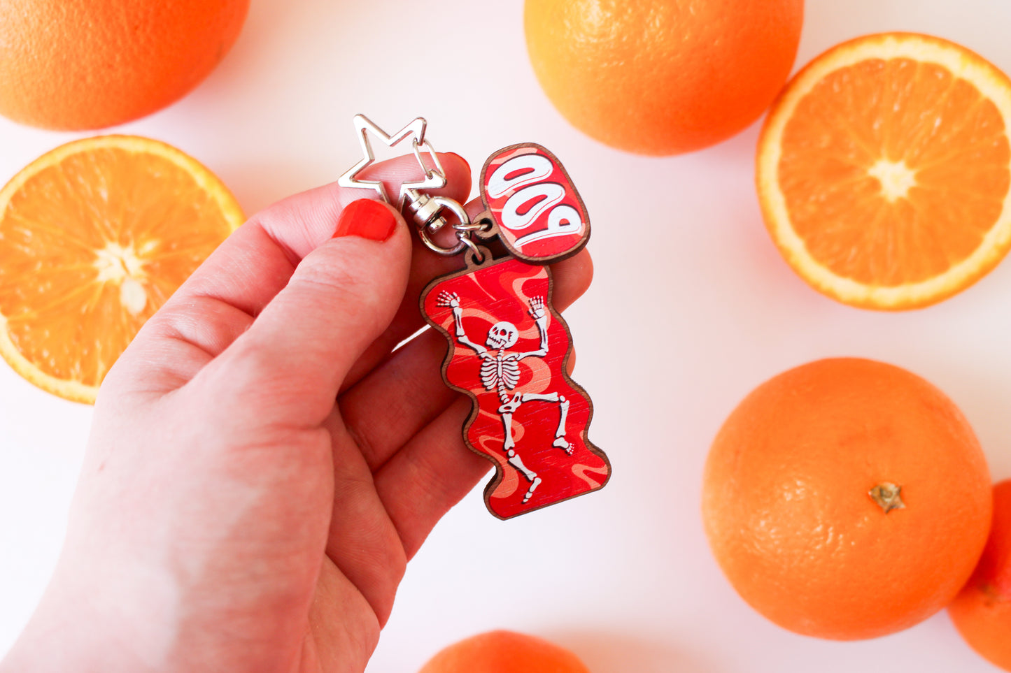 Spooky Scary Skeletons Key Ring