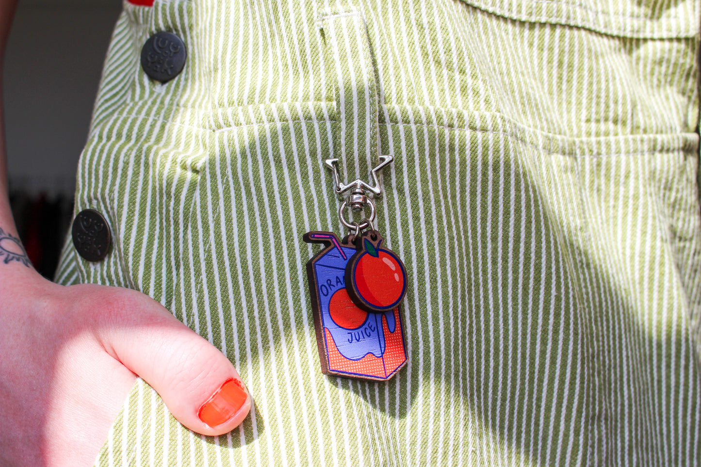 Orange Juice Keyring