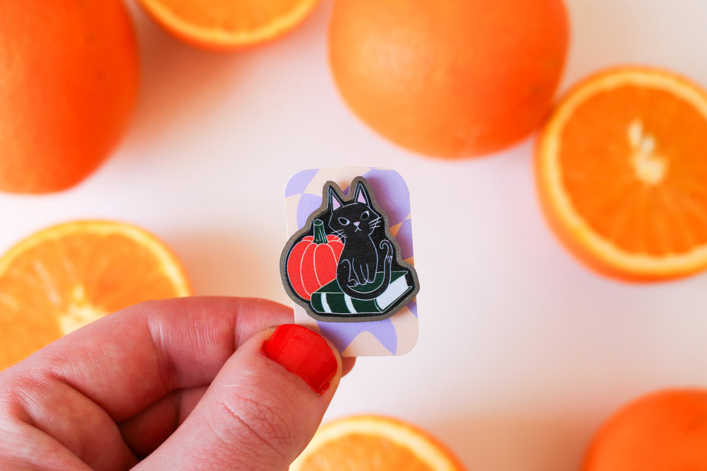 Halloween Cat Pin Badge