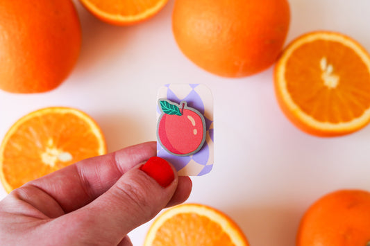 Orange Pin Badge