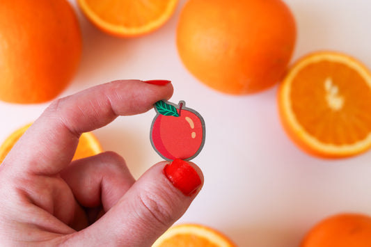 Orange Pin Badge