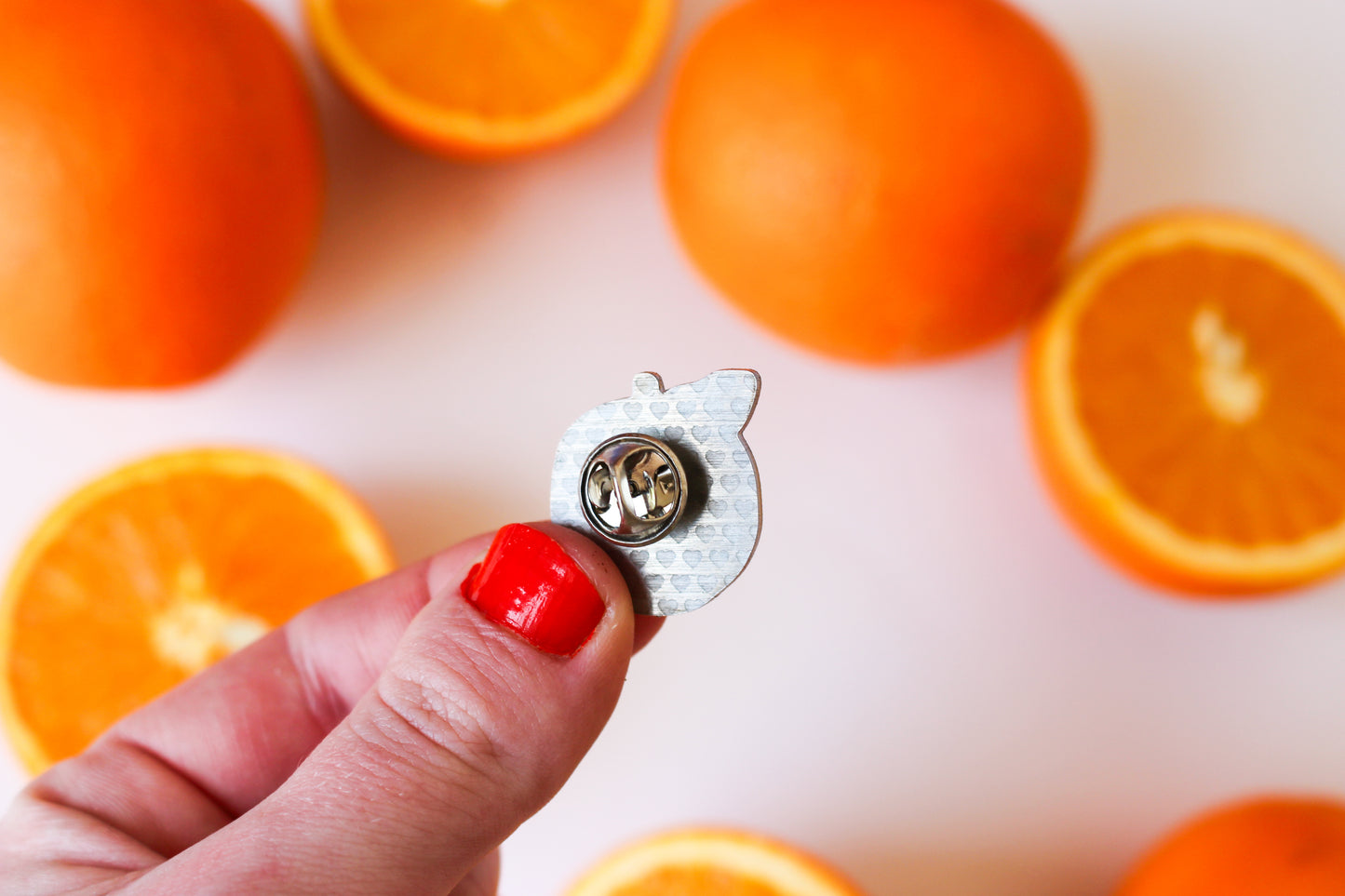 Orange Pin Badge