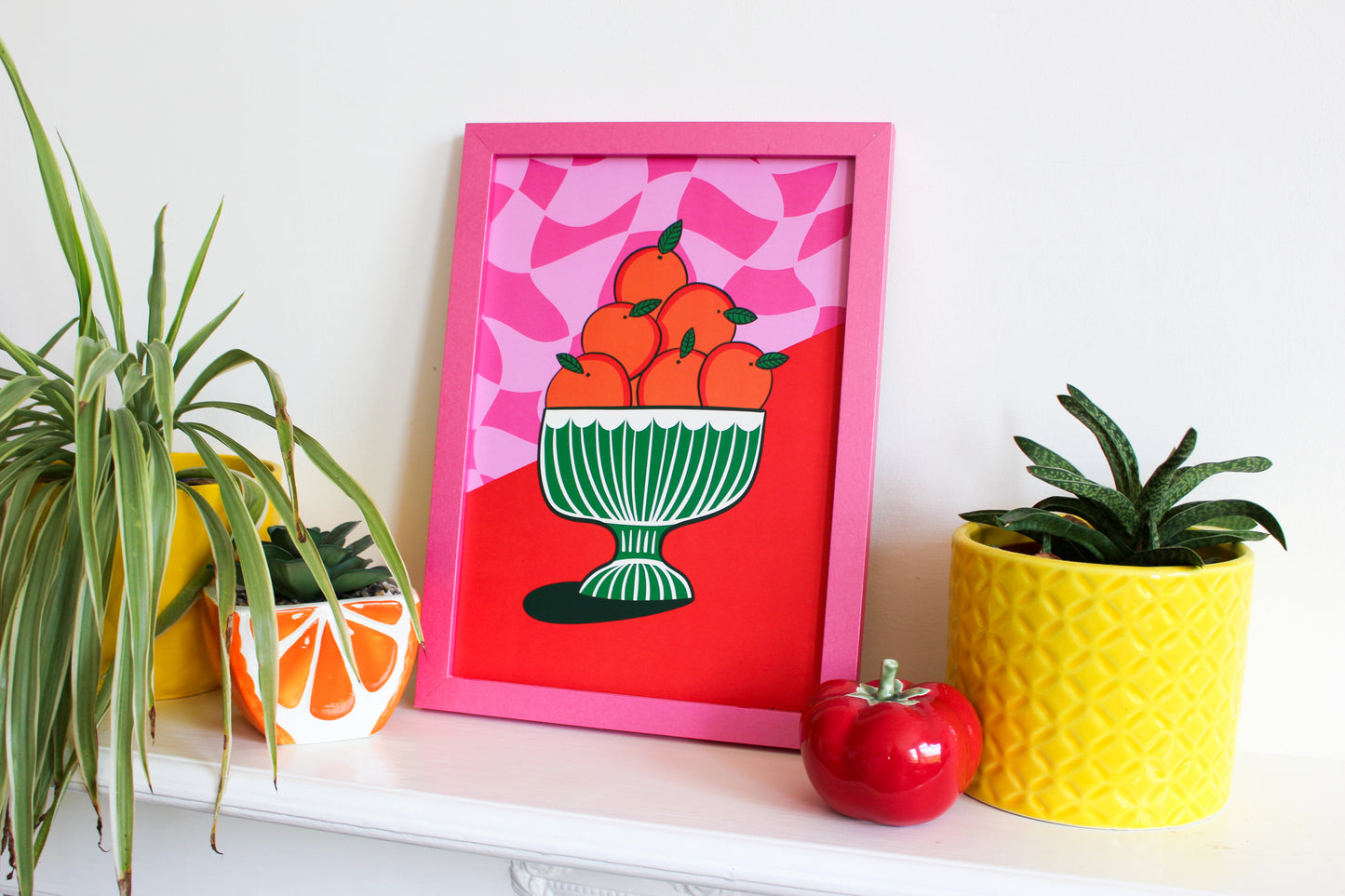 Bowl of Oranges A4 Art Print