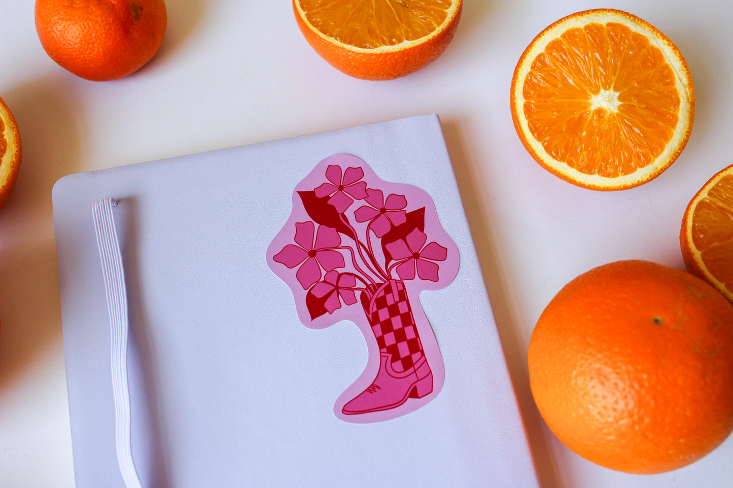 Cowgirl Boot Flower Sticker