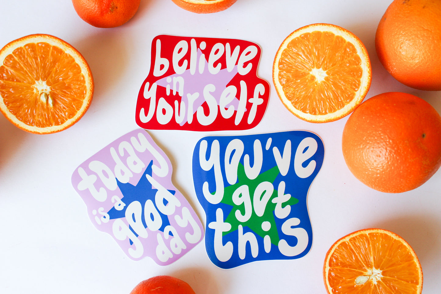 Motivational Quote Stickers set of three