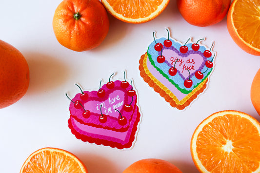 LGBTQIA+ Vintage Cake Stickers