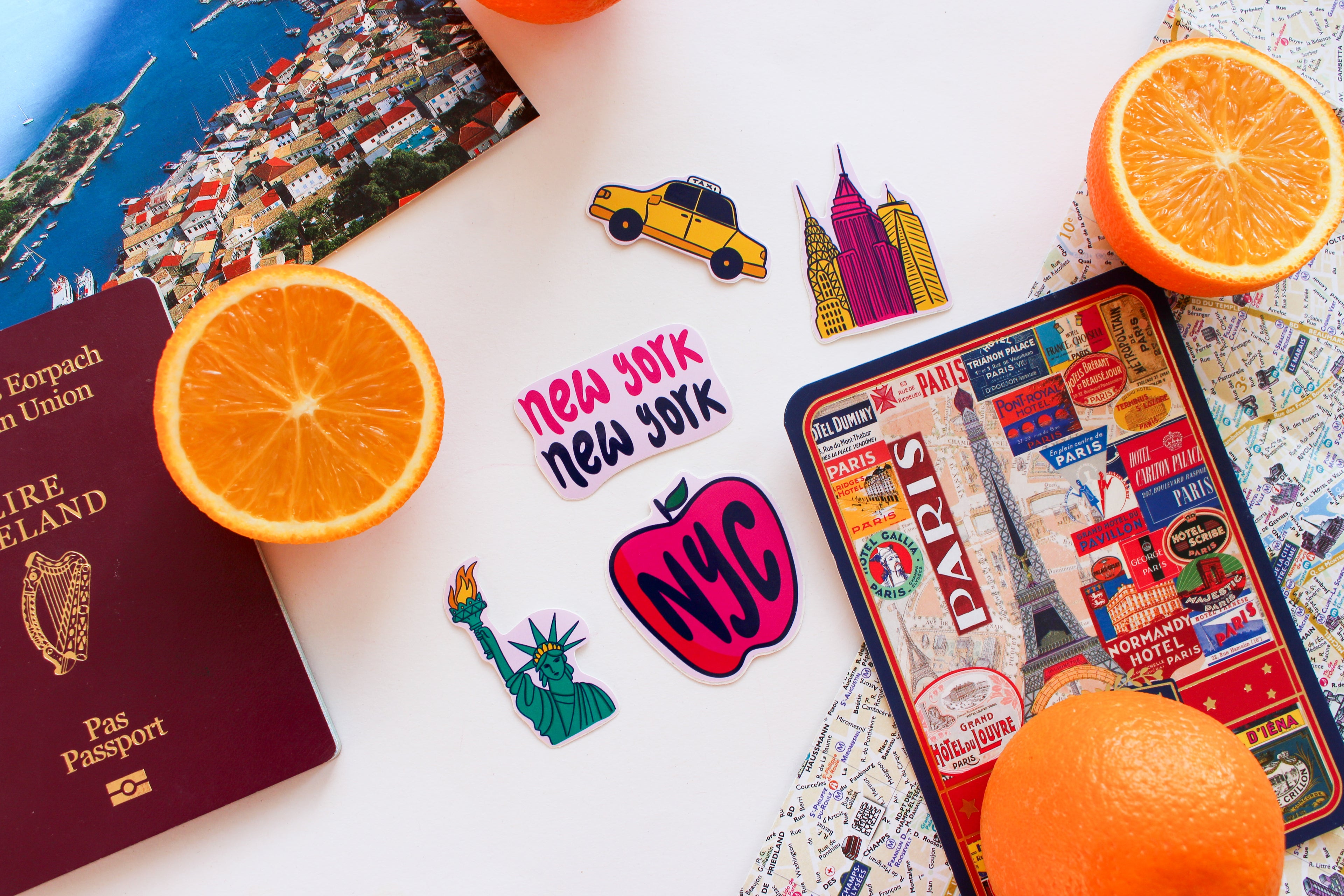 New York Stickers set of five