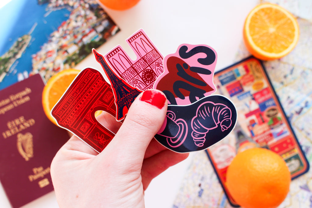 Paris Stickers set of five