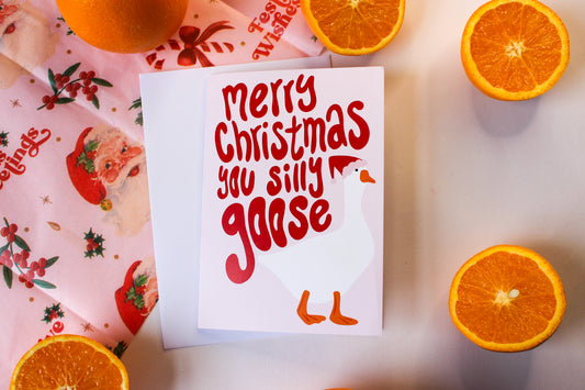Silly Goose Christmas Card