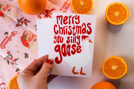 Silly Goose Christmas Card