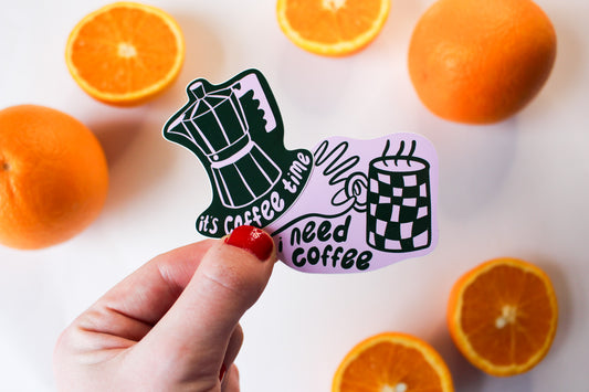 Coffee Stickers set of 2